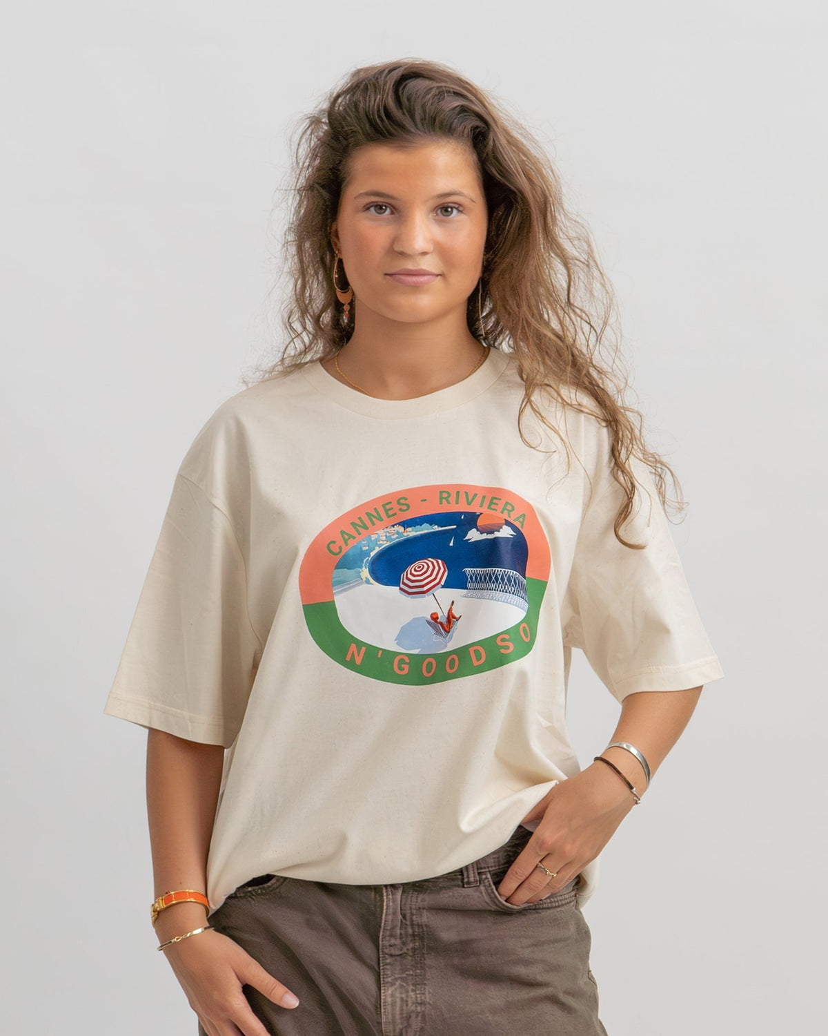 BEACH PRINT T-SHIRT RÅHVID
