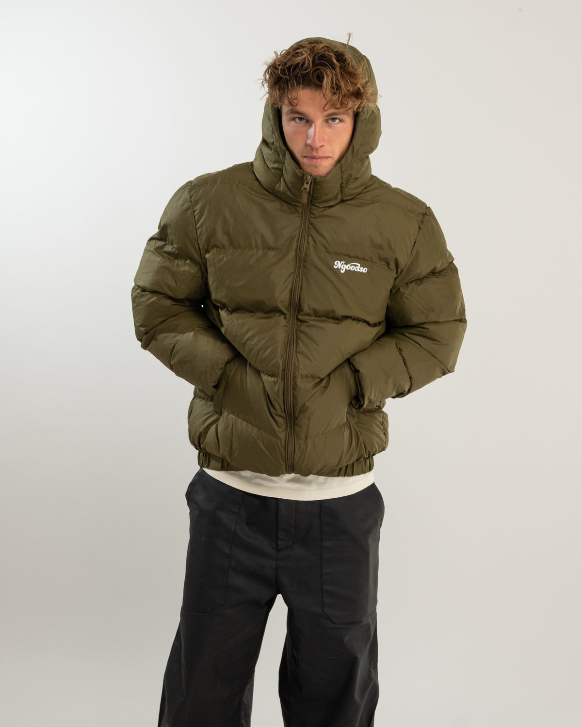 PUFFER JAKKE KHAKI