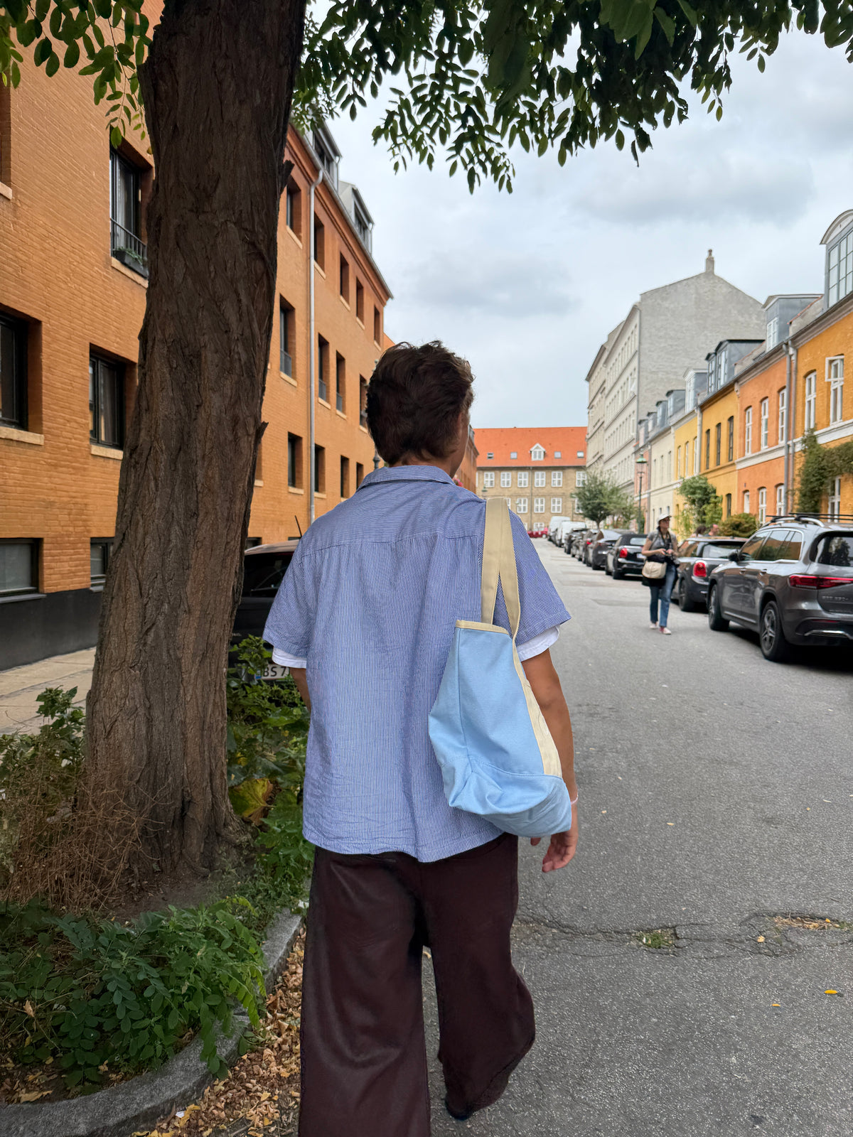 KORTÆRMET SKJORTE BLÅ