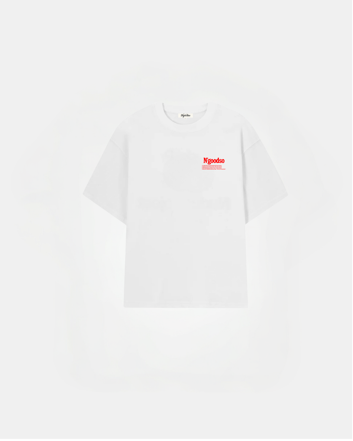 ORANGE PRINT T-SHIRT HVID