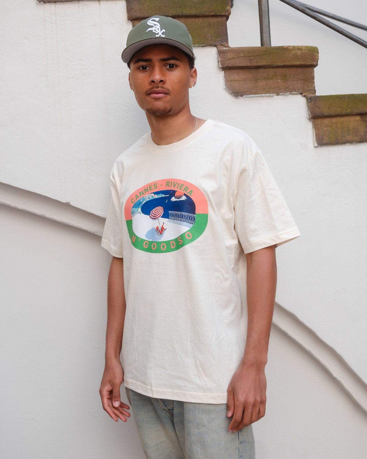 BEACH PRINT T-SHIRT RÅHVID