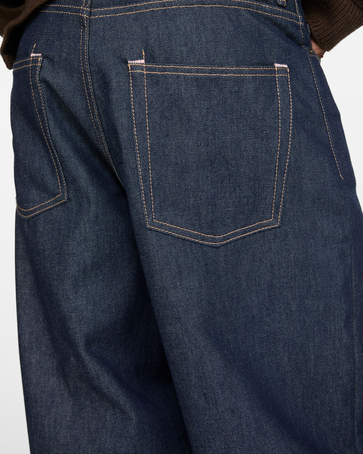 BAGGY RAW DENIM JEANS NAVY