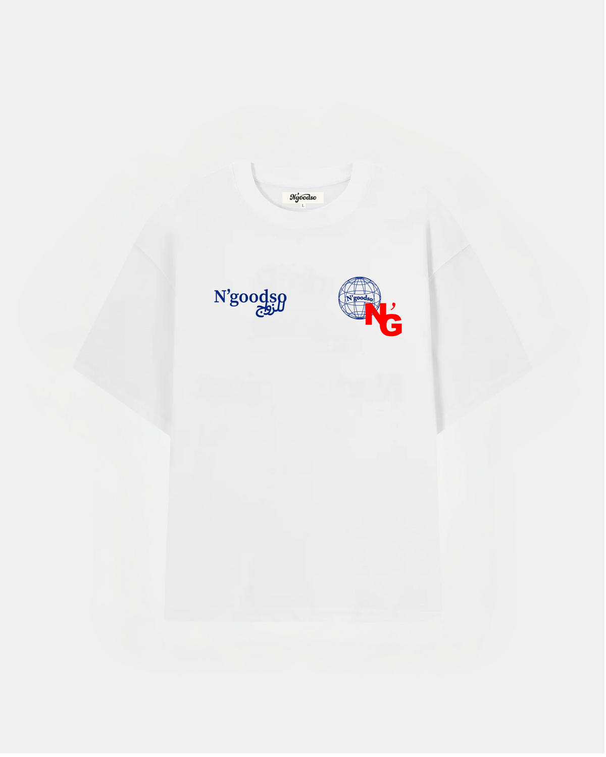 MIXED PRINT T-SHIRT HVID