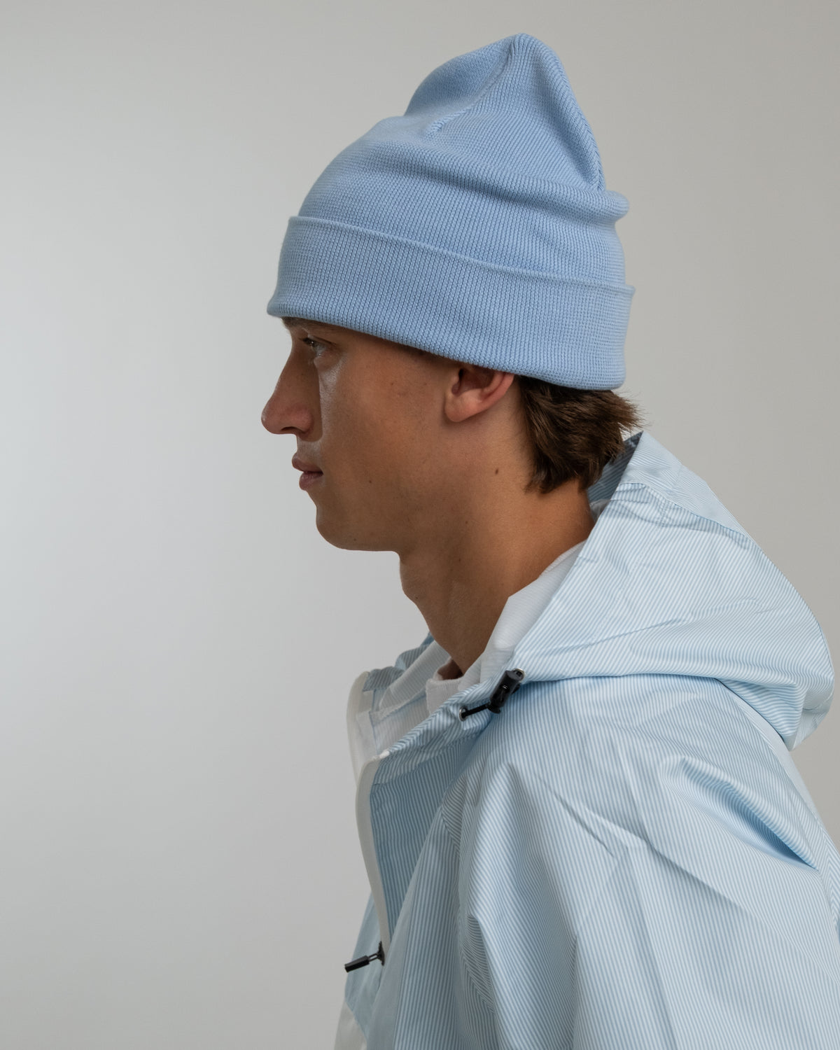 RIB BEANIE LYSEBLÅ