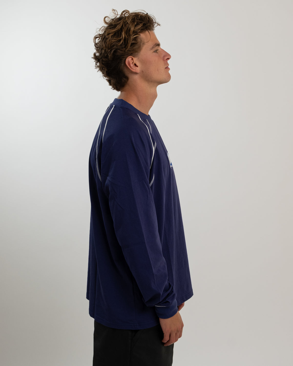 LANGÆRMET T-SHIRT NAVY