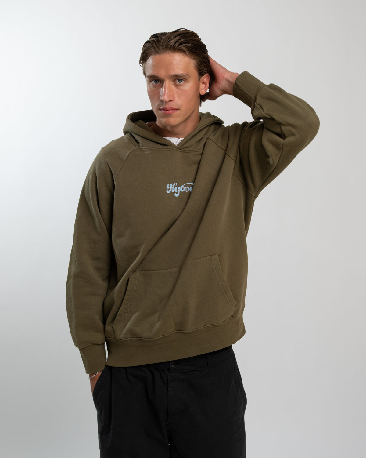 WASHED HOODIE GRØN