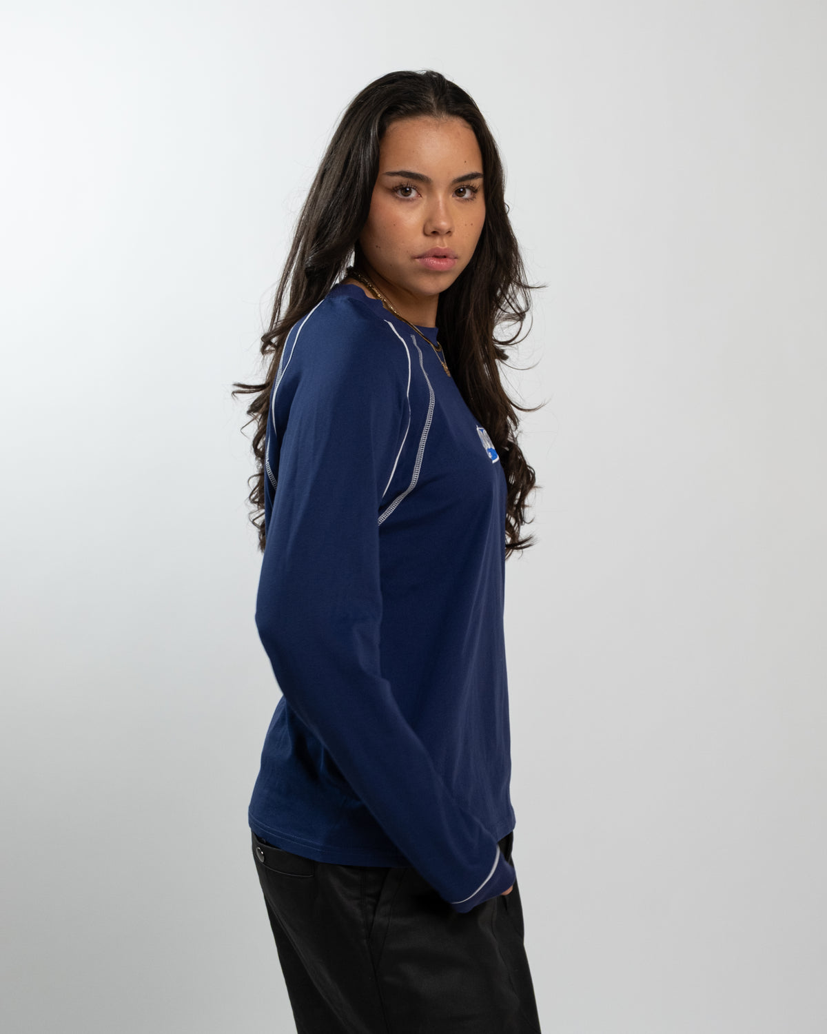 LANGÆRMET T-SHIRT NAVY