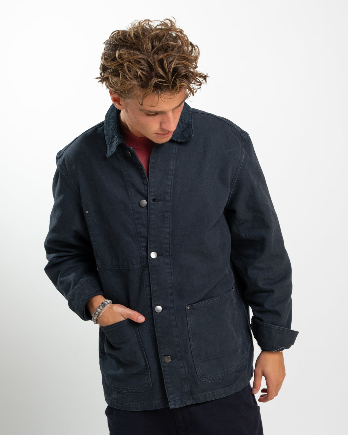 CANVAS JAKKE NAVY