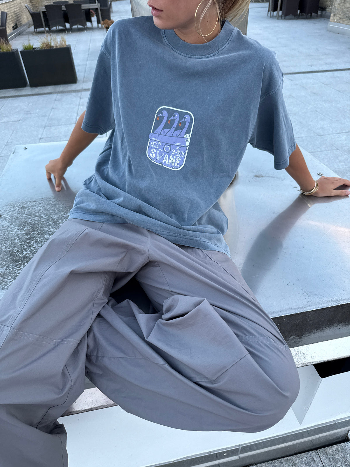 SVANE PRINT T-SHIRT GRÅ