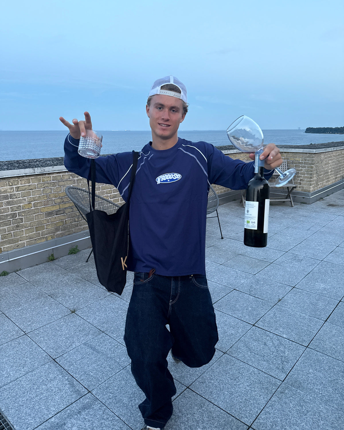 LANGÆRMET T-SHIRT NAVY