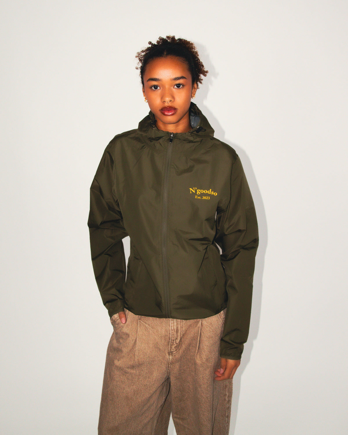 OLIVE WINDBREAKER 