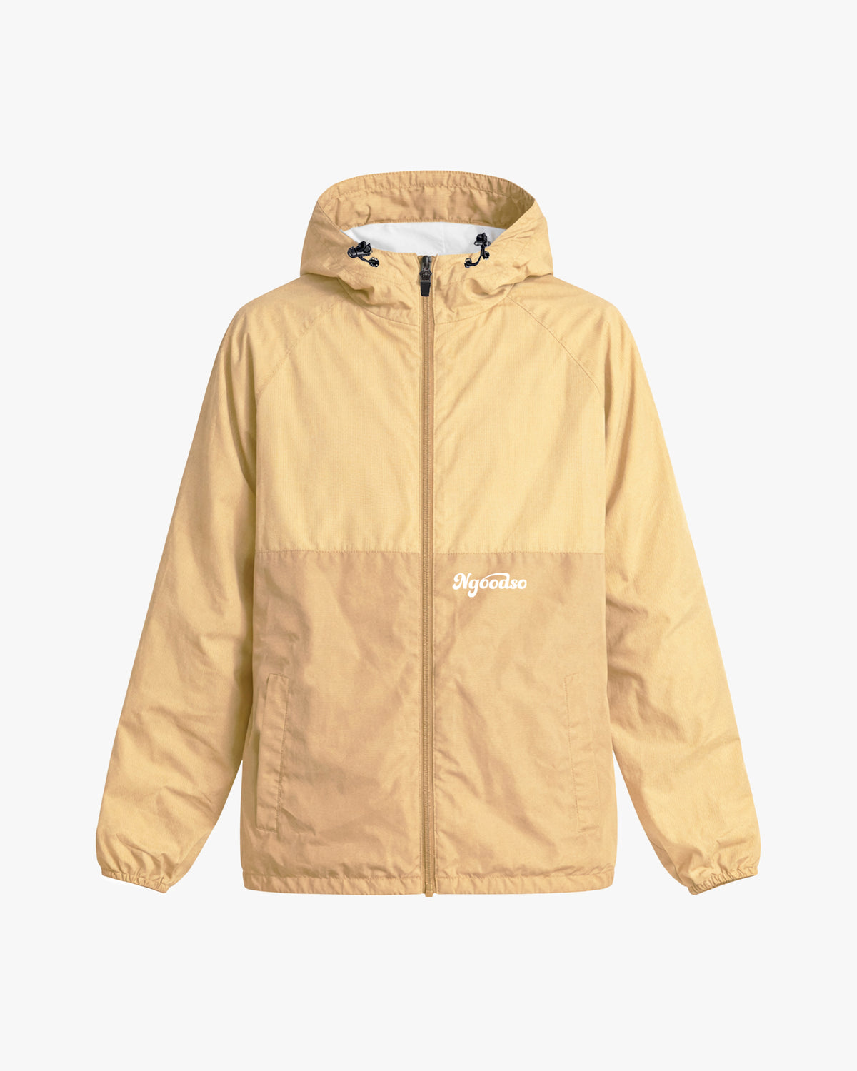 STRIBET VINDJAKKE BEIGE