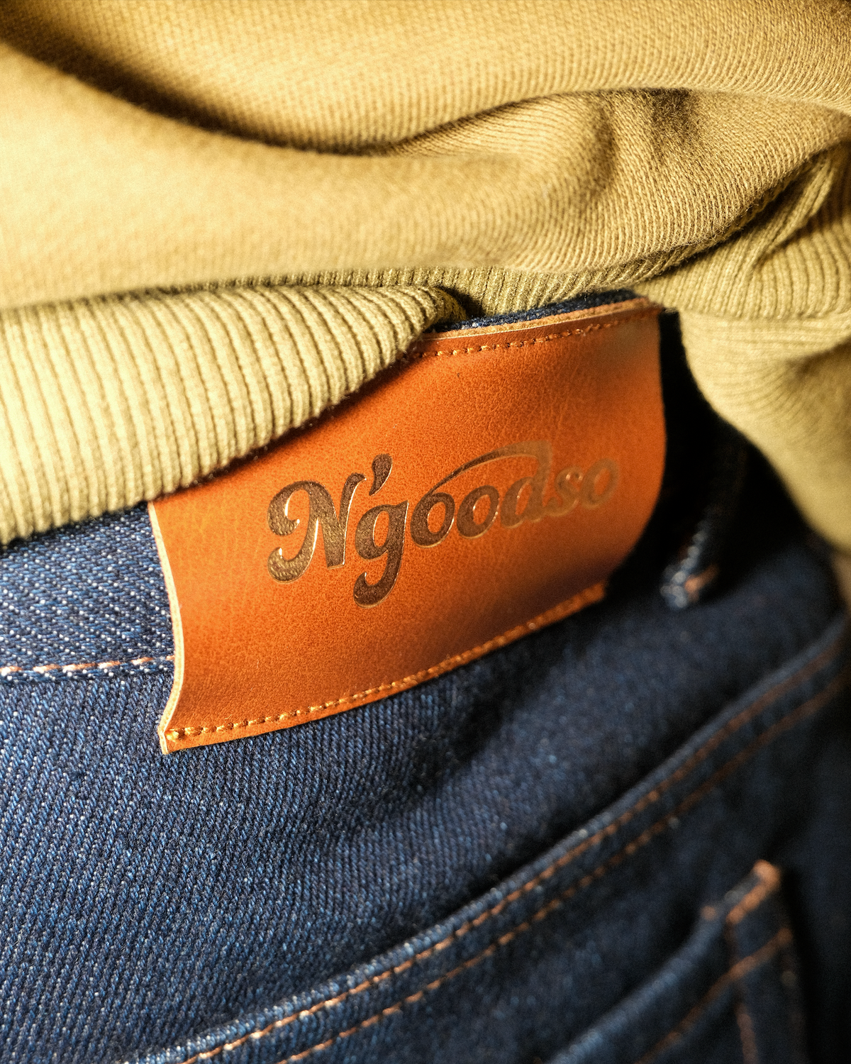 BAGGY RAW DENIM JEANS NAVY