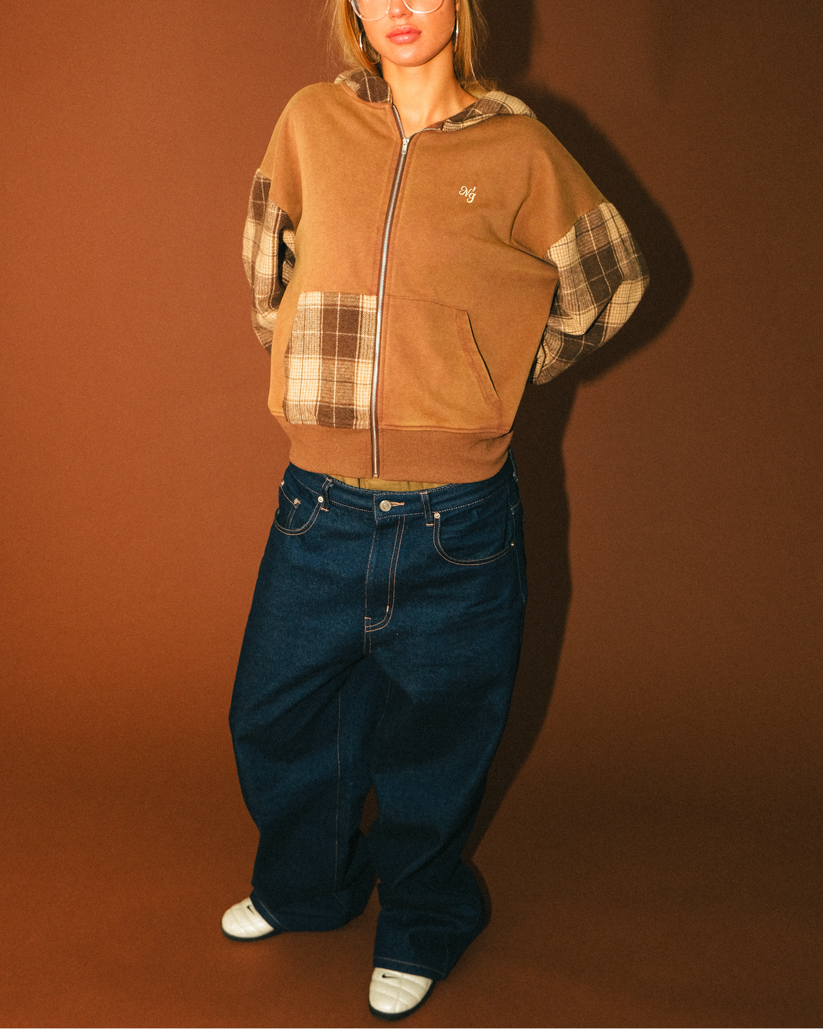 BAGGY RAW DENIM JEANS NAVY