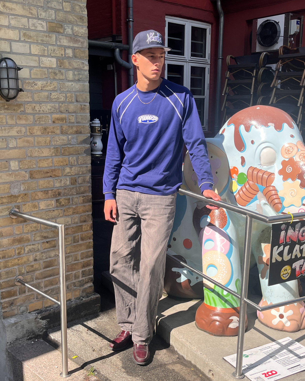 LANGÆRMET T-SHIRT NAVY