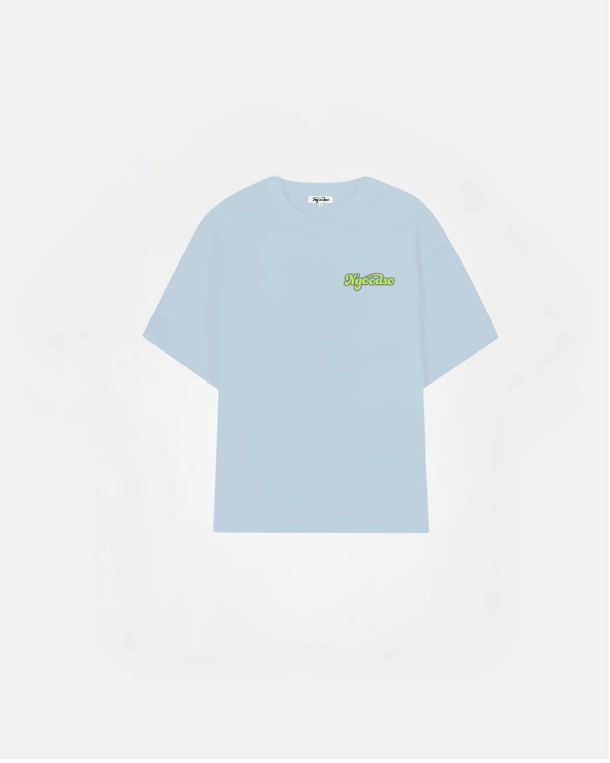 PARTY PRINT T-SHIRT LYSEBLÅ