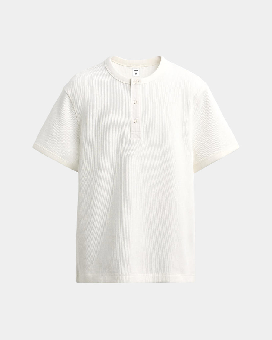 HENLEY T-SHIRT HVID